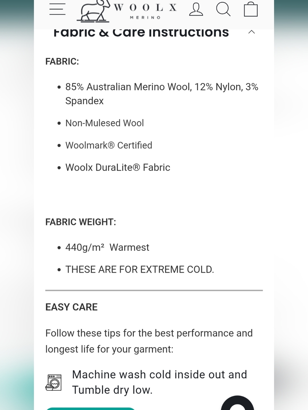 Woolx Frost Duralite Merino Wool Leggings - Picture 13 of 15